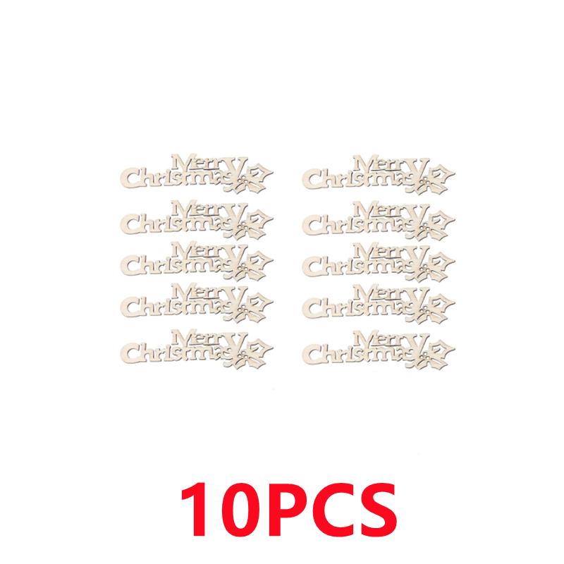 10/20PCS Wooden Merry Christmas Letters DIY Wood Craft Table Christmas Decorations Home Xmas Navidad Natal New Year Party Gifts
