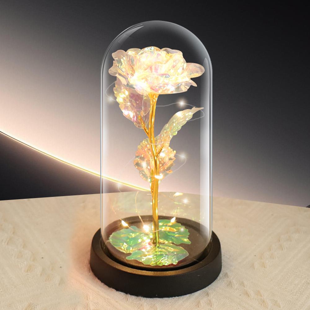 

Rose Flower Eternal Artificial Roses with LED Light For Valentine s Day