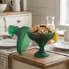 Glass Rooster Sculpture Candy Jar Dish With Lid Multifunctional Covered Bowl Dessert Plate Easter Farmhouse Decors Gift