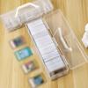 with Handle Craft Storage Case Waterproof Transparent Cards Keeper Photo Storage Box  Stickers