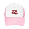 Father's Day 1 Dad Boxing Gloves Mesh Trucker Hat Casual  Unisex Cooling Mesh-back Snapback Cap Adjustbale For Casual Wear