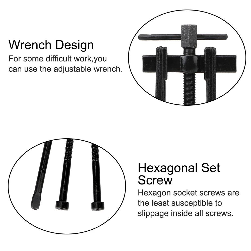 Extractor de Roți Dințate Placat Negru Două Fălci Accesorii Auto Scule de Demontare Auto Extractor Forjat Brațe de Instalare Extractoare Rulmenți Armatură