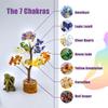 TOI SHOP Agate Gemstone Bonsai Money Tree: for Showpiece,Home Decor, Reiki Healing, Good Luck, Gift, Etc. 300 Stone Beads Tree with Golden Wire & 10