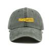 Simple trend fashion monochrome letter printing washed old soft top sunshade baseball cap unisex hat