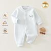 Unisex Baby Cotton Padded Jumpsuit - Thickened for Spring, Autumn & Winter Pajamas & Crawling Outfits