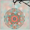 Vibrant Mandala Design Metal Wind Chime for Outdoor Garden Balcony Decor 360 Degree Rotation Handcrafted Artwork All Seasons Hanging Ornament
