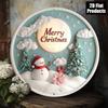 Rundes Vintage Aluminium-Weihnachtsschild 8x8 Zoll Rustikale Hauswanddekoration