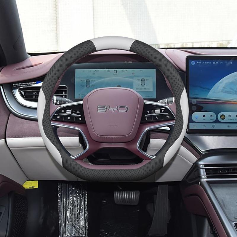 Husa Volan BYD Seal 06 2025: Antiderapant, Fără miros, Fără cusături, Capac interior pentru mâner.