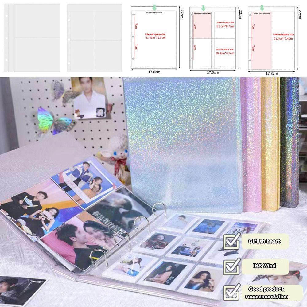 10 шт. або 25 шт. прозорих аркушів підшивки для фотокарток Kpop із кількома кишенями Фотоальбом для фото