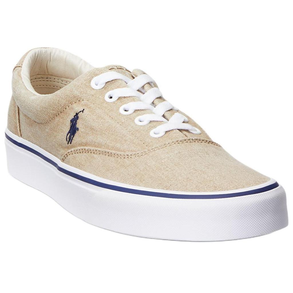 Polo Ralph Lauren Keaton Lace-Up Round Toe Low-Top Canvas Shoes Men Sneakers Brown MAPOFTW0CT20529250