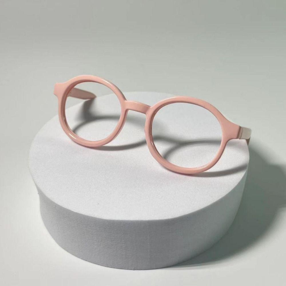 Kunststoff Runde Transparente Brille Transparent Puppe Runde Brille Puppe Mini Brille Kinderspielzeug