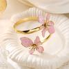 Elegant Enamel Flower Open Ladies' Bracelet, Colorful Flower Bracelet, Beach Party Vacation Jewelry