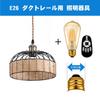 LVWIT Pendant E26 25cm Track with Ceiling Woven LED Bulb Color Temperature 6W Power Remote Cord 100cm Adjustable Suitable for Dining Living Night