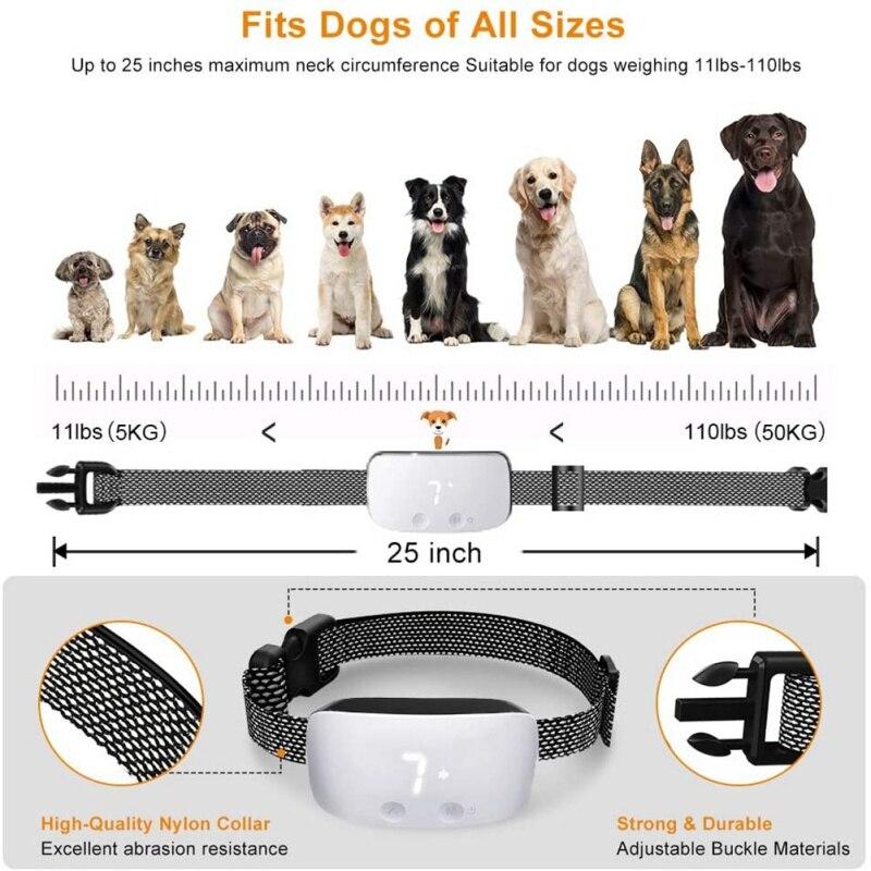 Kaufe Neu Neues Hundehalsband gegen Bellen, intelligentes Hundehalsband  gegen Bellen, einstellbare Empfindlichkeit und Intensitt, Hund hrt auf zu  bellen zum Preis ab 34 | Joom