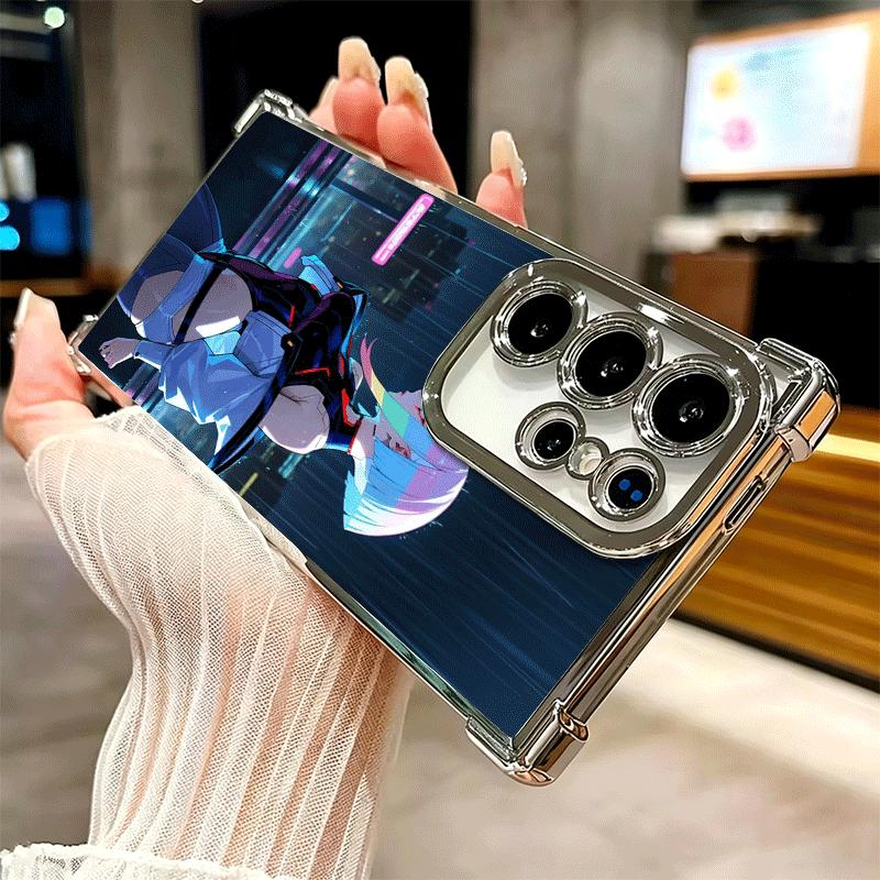 E-Edgerunners Anime Lucy Weiche Handyhülle Für Samsung Galaxy S26 Ultra S25 Edge S24 FE S23 Plus S22 S21 + S20 Galvanisiert Anti-Fall F