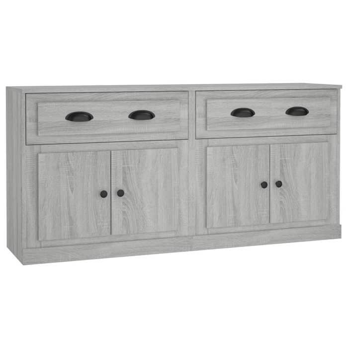 Buffet - Maison Exclusive - Sonoma gris - Bois d'ingénierie - 2 pcs (70 x 35,5 x 67,5 cm)