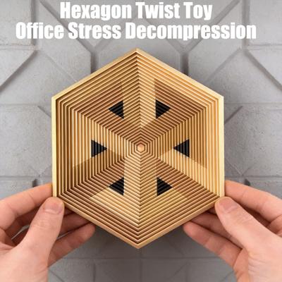 Brinquedo Ilusão de Torção Hexagonal Alívio de Ansiedade Estresse Impresso em 3D Hexágono Fidget Toy Adultos Portátil Viagem