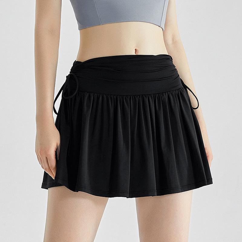 Triton High-Waisted Quick-Dry Tennis Skirt with Anti-Exposure Design