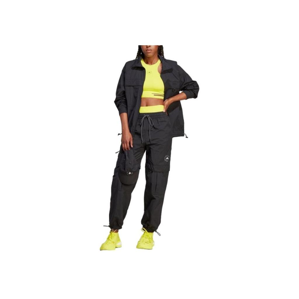 Adidas Letter Logo Outdoor Casual Printed Zip-Up Stand Collar Long Sleeve Jacket Women Jacket Black IJ0563