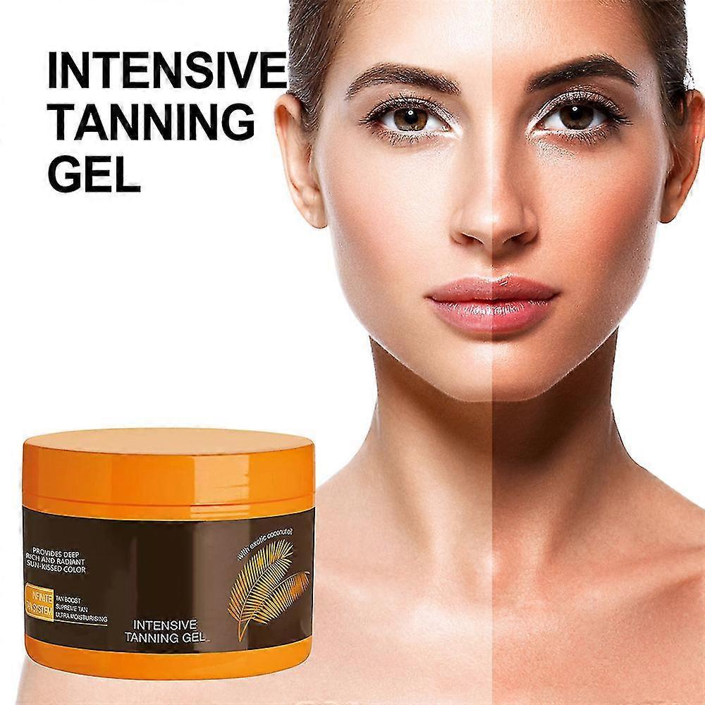 1-3Pcs Tanning Gel, Luxury Intensive Tanning Gel, Natural Tanning Accelerator Cream Gel, Dark Brown Tanning Gel for Sunbeds & Outdoor Sun