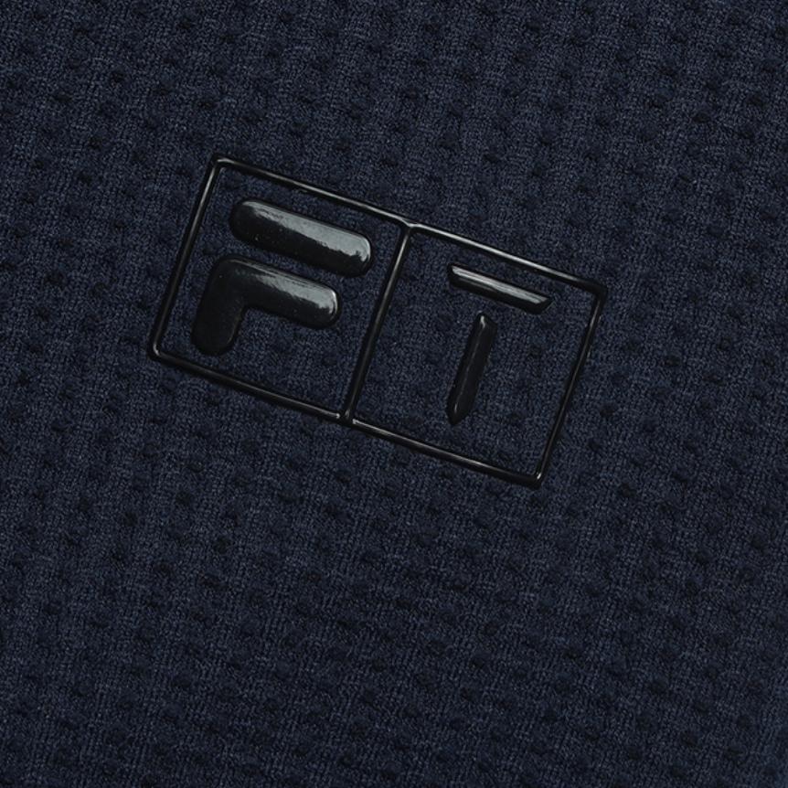 Fila Golf Series Casual Sports Comfortable Pullover Long Sleeve T-Shirt Men Tops Tidal-Blue A11M515221F-DB