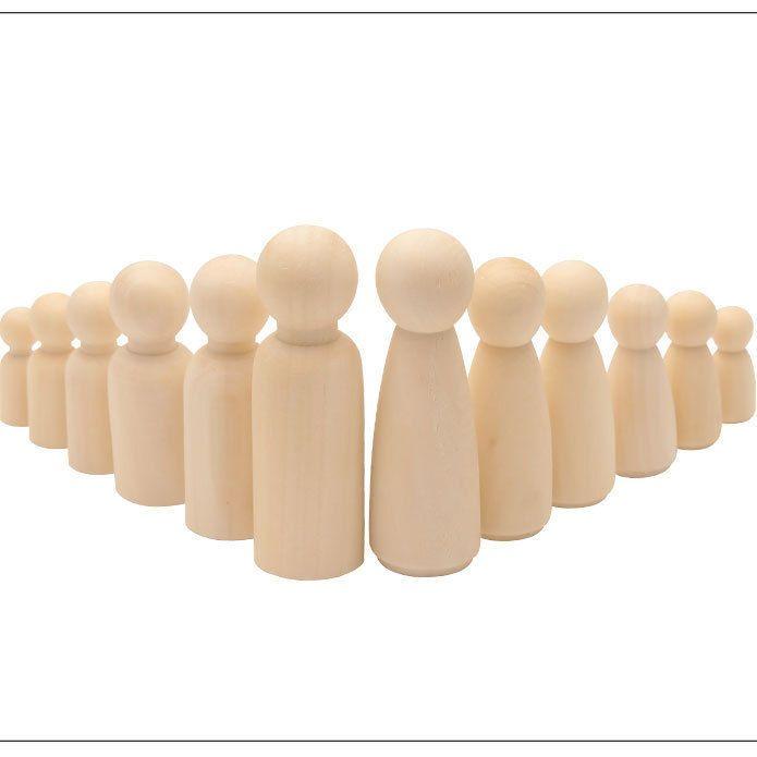 Little Wooden Man Wooden Man Children Graffiti Creative Color Painted Wooden Doll DIYDecoration toys Male and Female