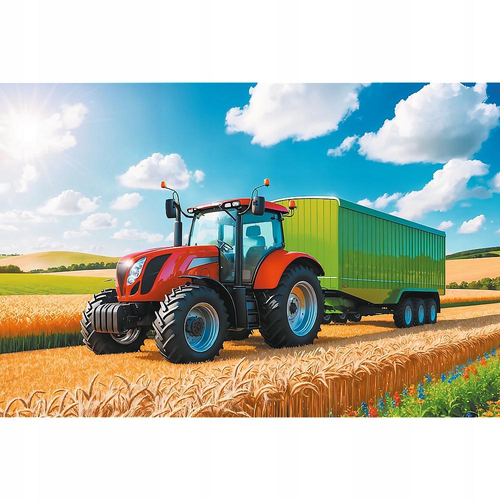 Puzzle 100 Landwirtschaftliche Maschinen. Traktor mit Anhänger 16494