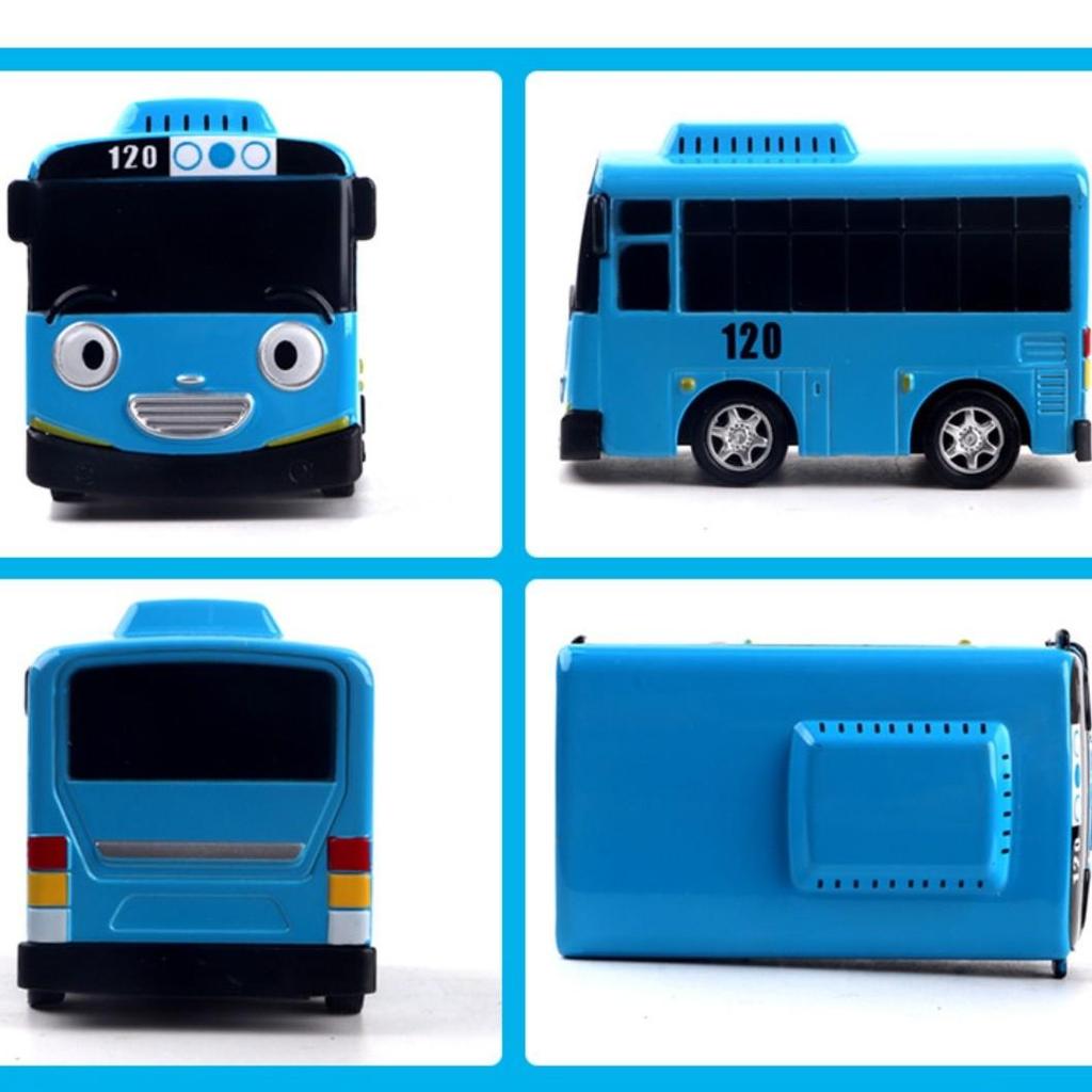 Tayo malý autobus 4-dielna sada kovových odliatkov miniaut (Funkcia na spätné natiahnutie), kórejské hračky