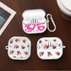 Clear Earphone Cases Cover With Hook Case For Samsung Galaxy Buds 3 FE 2 4 Pro 2Pro 3Pro 4Pro Live Cute INS Pink Love Heart