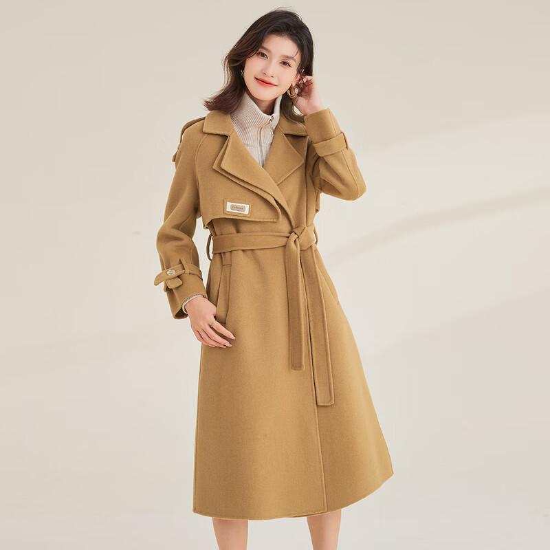 Women's Pure Wool Double-faced Double-breasted Coat
