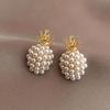 Stylish Pearl Pineapple Stud Earrings