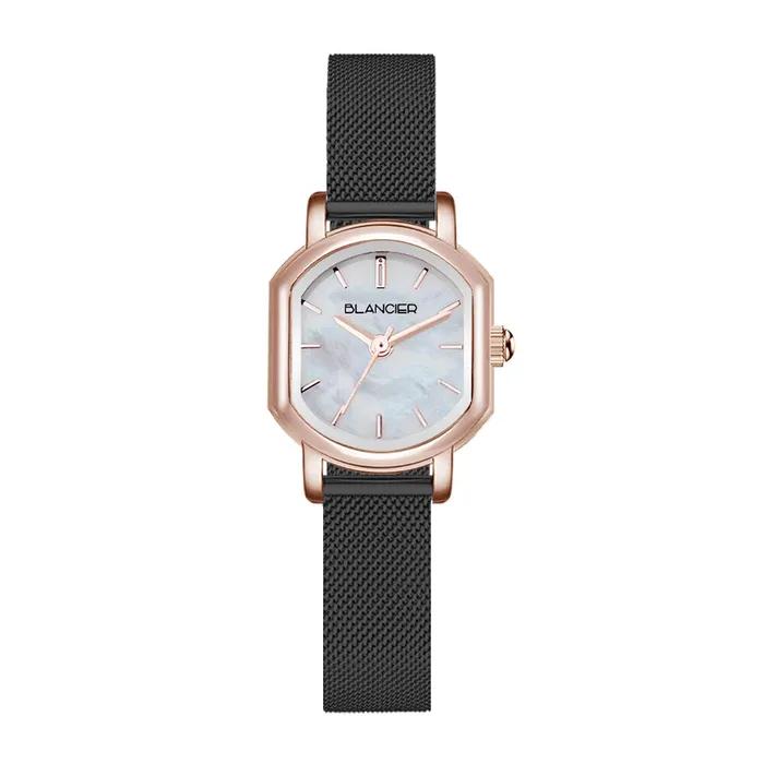 Ciel Mother-of-Pearl Rose Black Mesh BW20925L-RMBM Square Women's Metal Watch