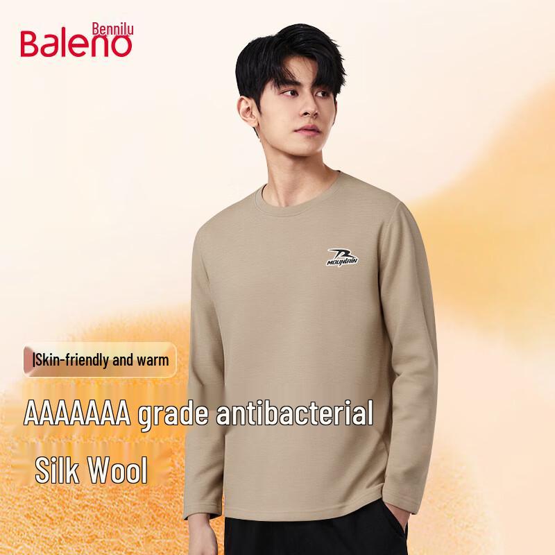 Baleno Men s Thermal Long Sleeve T-Shirt with Silk Wool Blend 3XL