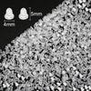 1000pcs Clear Plastic Rubber Safety Earring Backs Soft Silicone Clutch Ear Nut S