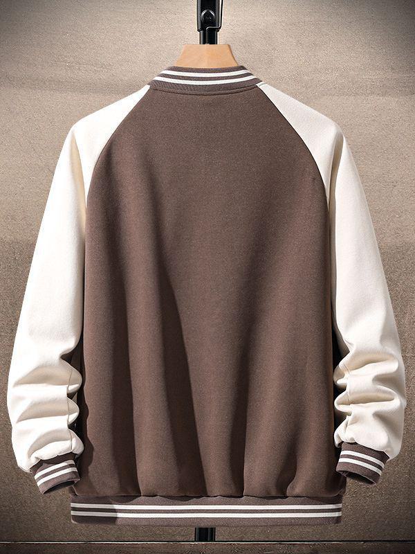 Men's 2024 Autumn Loose Baseball Jacket - Trendy Casual Style for Teens and Students