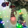 Christmas decoration forest old man with light pendant glowing Santa Claus small pendant window decoration