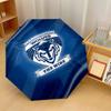 Warrington Wolves Print Auto 8?Ribs Folding Umbrella Wind Resistant Lightweight Automatic Umbrella For Daily Travel