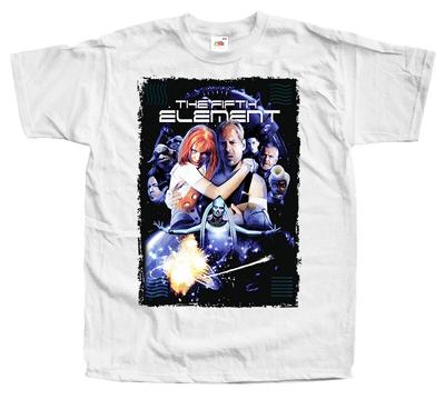 The Fifth Element T SHIRT Tee V1 Movie Poster WHITE Shirt Sizes S-5XL
