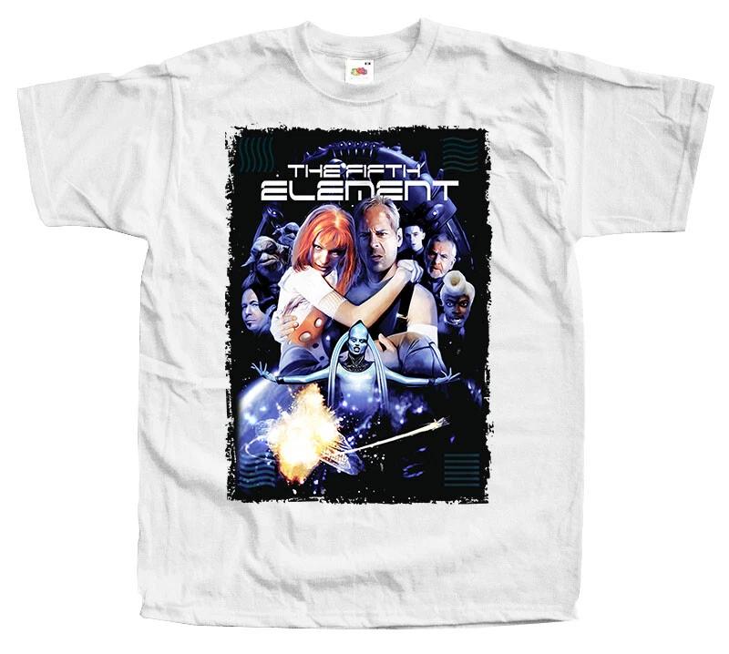 The Fifth Element T SHIRT Tee V1 Movie Poster WHITE Shirt sizes S-5XL XL