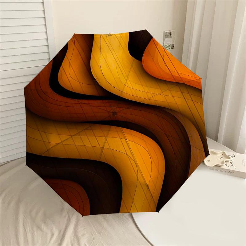 

1PC Wooden Pattern Umbrella-8-Rib Reinforced, Automatic Open, Lightweight & Durable, Cute Fashion Accessory for Outdoor-T367