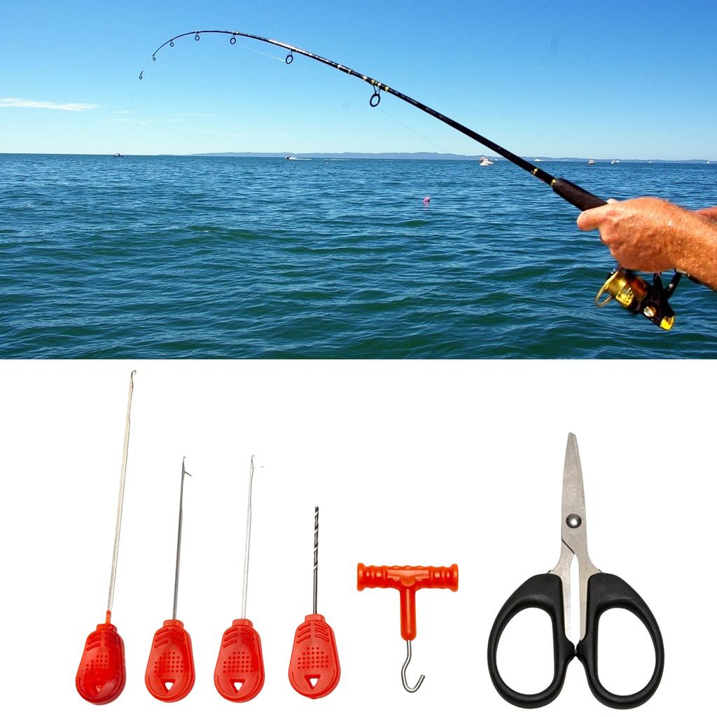 6Pcs Fishing Baiting Needle Hook Needle Fishing Baits Needle for Fishing Carp Fishing Baiting Rig Tool Fishing Needle
