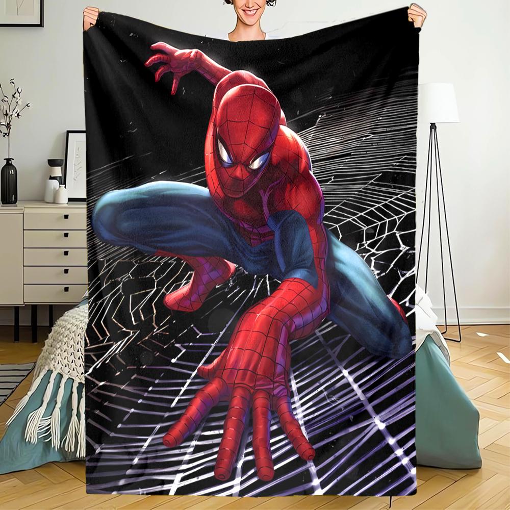 Spider Man Theme Printed Blanket - Perfect for Couch, Bed, Travel & Outdoor Use | Machine Washable, Cozy & Durable.