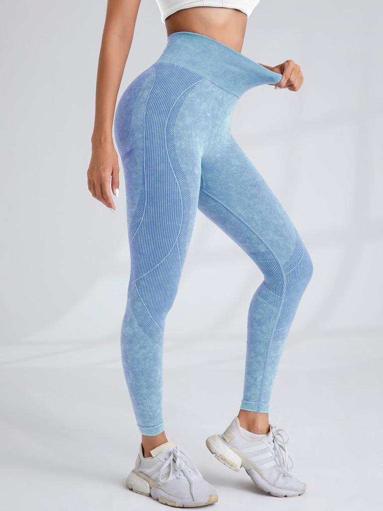 Women's Seamless Yoga Pants - Sand Washed, Quick-Dry, Hip-Lifting, Tight-Fit, Sport Fitness Tights
