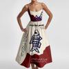 Women's Clothing, New Spring Models In Europe and the United States, Gentle Wind Solid Color Waist Pendulum Thin Suspender Dress