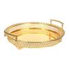 Fruit Basket Organizer Metal Plate for Dresser Dining Room Centerpiece Aureate