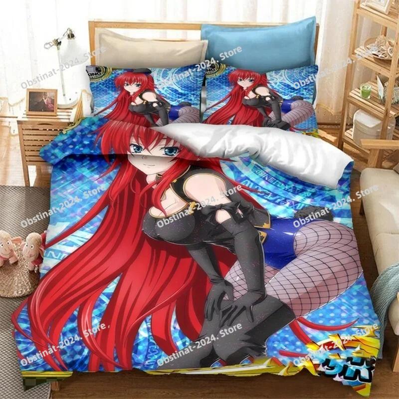 Anime High School DxD Bedding Set Printed Duvet Cover Pillowcase Single Double Style Queen King Size Sets