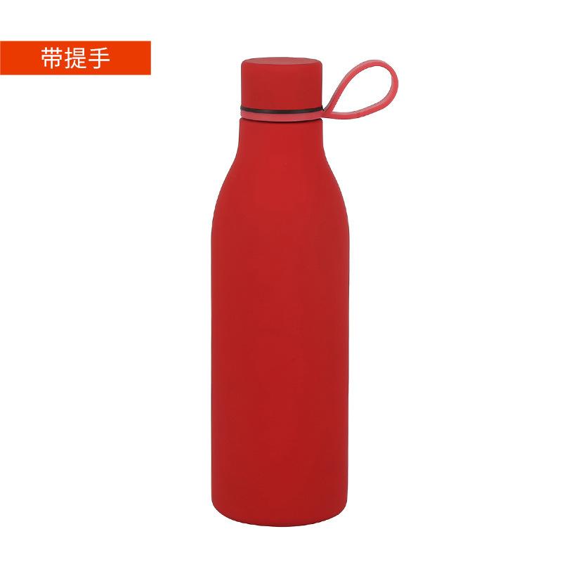 Schöner Griff Kleine Mundflasche 304 Edelstahl Thermosbecher Tragbarer Sportwasserbecher Geschenkbecher