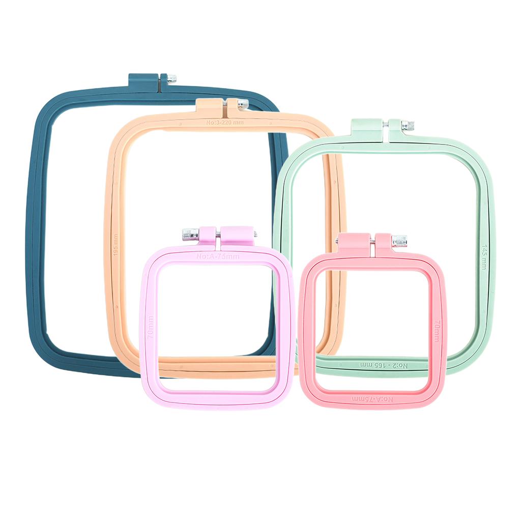 DIY Adjustable Square Household Hand Kit Embroidery Hoops Cross Stitch Art Craft Sewing Tools