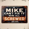 "Mike Fix It Funny Warning Metal Tin Sign Wall Decor Home Bar Cafe Garage Rustic Art"
