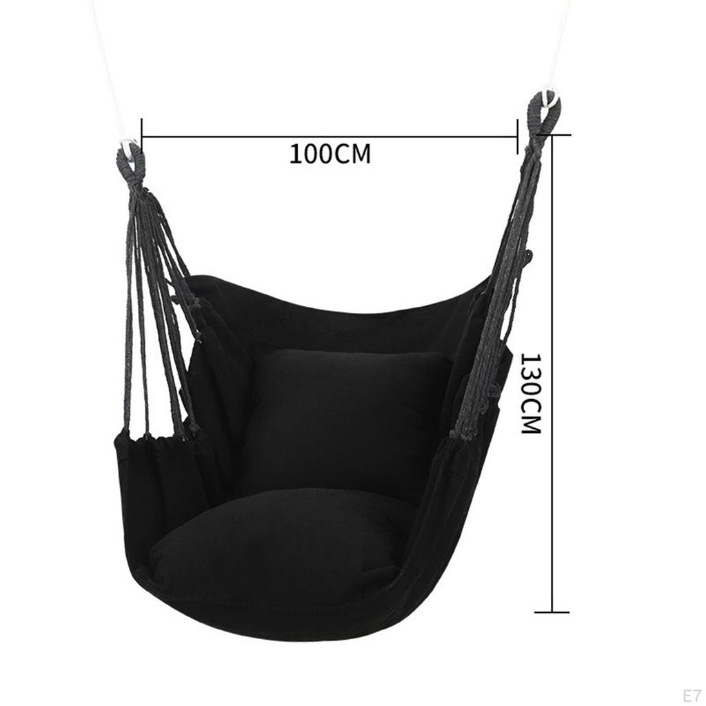 Hammock Chair Folding Camping for Outdoor Indoor Hanging Rope Max 250kg Bedroom